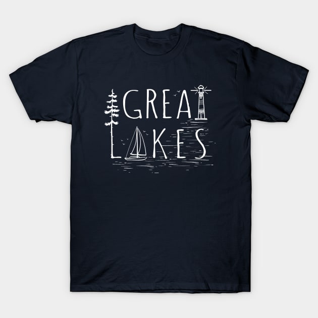 Great Lakes T-Shirt by GreatLakesLocals